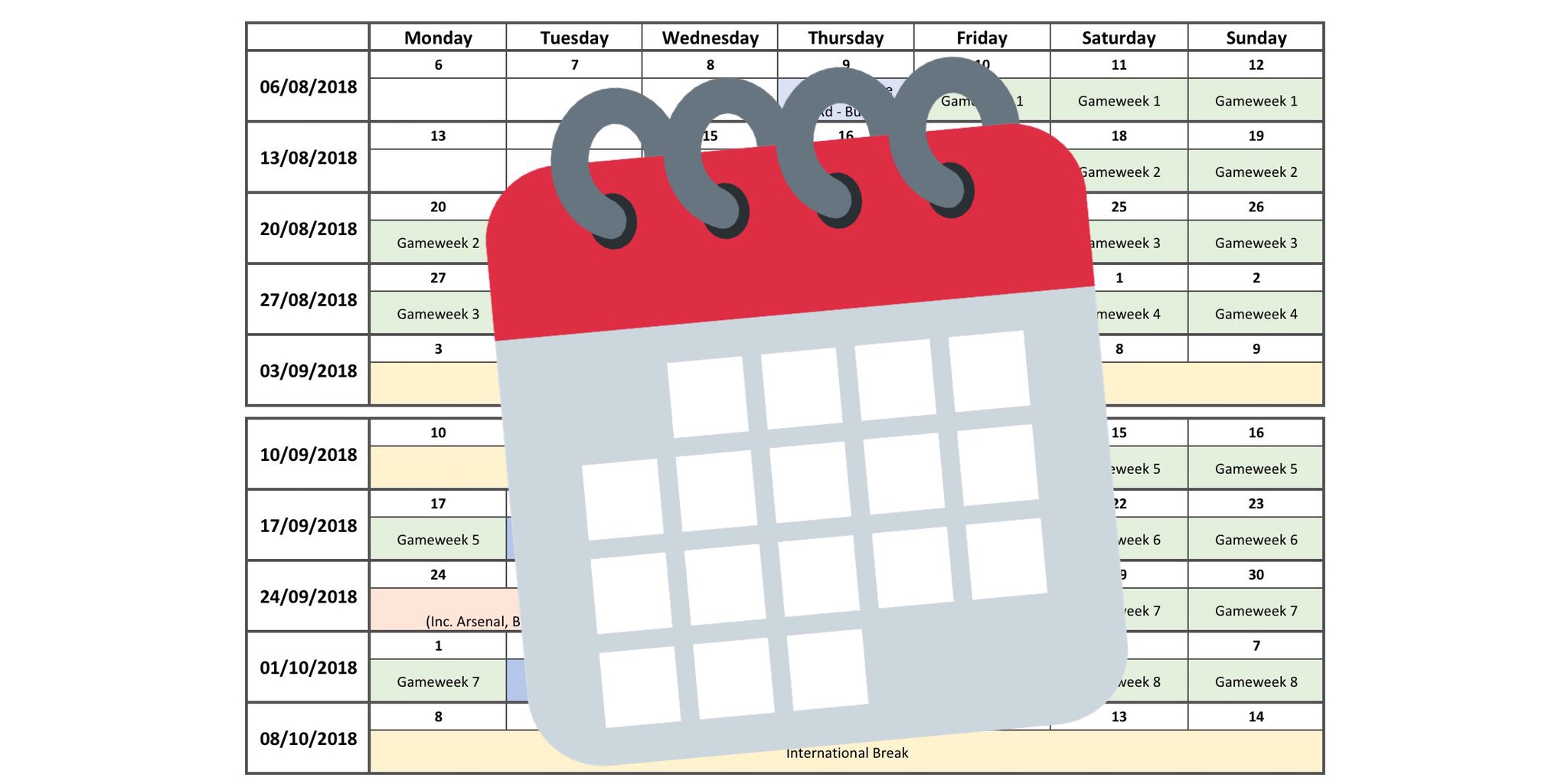 Fixture Calendar