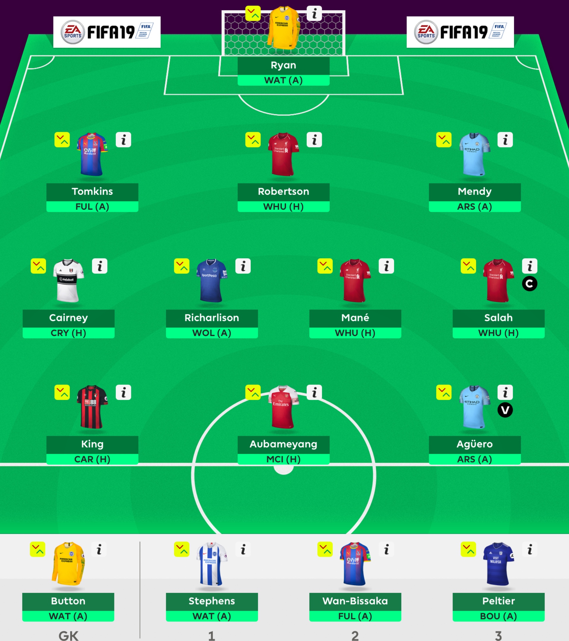 Gameweek 1 Team