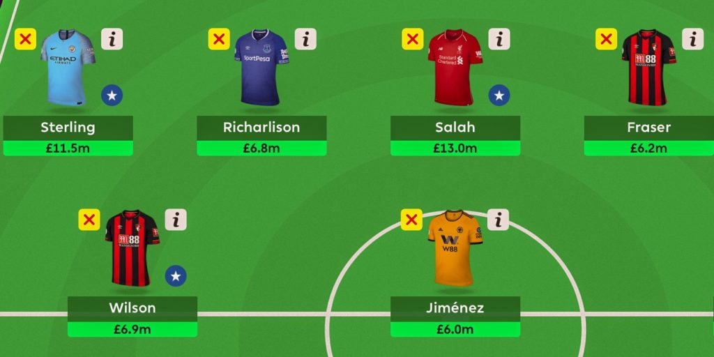 Gameweek 18 Team