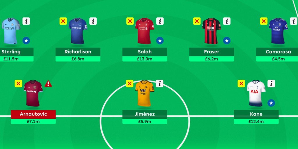 Gameweek 16 Team