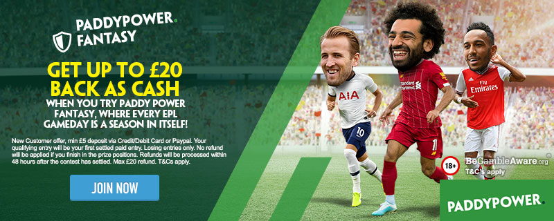 Paddy Power Fantasy Graphic