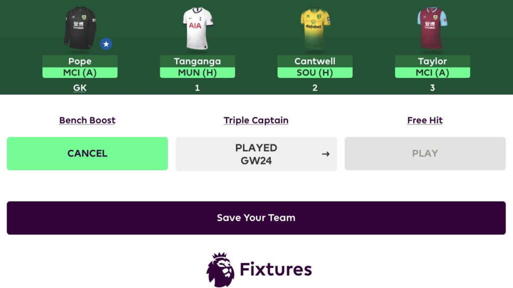 FPL Gameweek 30 Chip Strategy